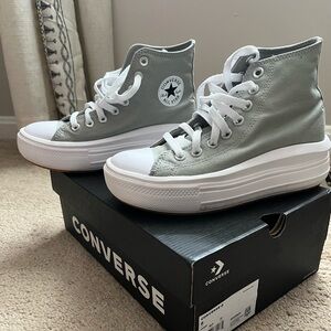 Gray Platform Converse